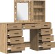 vidaXL Zestaw 3 Dąb rzemieślniczy Materiał drewnopochodny, lustro 6