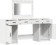 vidaXL Zestaw 3 Biały MDF, Szkło Kompaktowy Toaletka Prostokątna 4