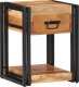 vidaXL Stolik Nocny Brązowy Lite drewno akacjowe, Żelazo 40 x 35 x 50 cm 1