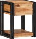 vidaXL Stolik Nocny Brązowy Lite drewno akacjowe, Żelazo 40 x 35 x 50 cm 4