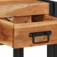 vidaXL Stolik Nocny Brązowy Lite drewno akacjowe, Żelazo 40 x 35 x 50 cm 8