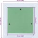 Panel dostępu vidaXL Zielony, Srebrny Aluminium, Gips 200 x 200 x 12.5 mm 9