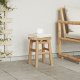 vidaXL Natural Bamboo Bamboo Compact Lightweight Bamboo Stool Round 1