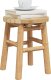 vidaXL Natural Bamboo Bamboo Compact Lightweight Bamboo Stool Round 1