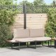 vidaXL Taupe Rama metalowa Duża Miejsca dla wielu Sofa ogrodowa 1