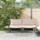 vidaXL Taupe Rama metalowa Duża Miejsca dla wielu Sofa ogrodowa 3