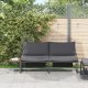 vidaXL Antracytowy Metal Mieści 3 Sofa ogrodowa Prostokątna 1