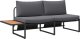 vidaXL Antracytowy Metal Mieści 3 Sofa ogrodowa Prostokątna 3