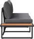 vidaXL Antracytowy Metal Mieści 3 Sofa ogrodowa Prostokątna 7