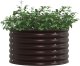 vidaXL Owalna donica ogrodowa Brązowa Stal ocynkowana 80 x 80 x 44 cm 2