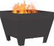Palenisko ogrodowe vidaXL Czarny Stal walcowana na zimno Duży Trwały Ognisko na drewno 2