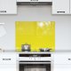 vidaXL Kuchenny Backsplash Żółty Szkło hartowane 70 x 50 x 0.6 cm Trwały 1