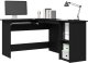 vidaXL Biurko Narożne Czarne Dębowe Drewno inżynieryjne 140x120x75 cm 2
