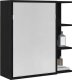 vidaXL Szafa z lustrem w łazience Czarny dąb Drewno inżynieryjne, szkło 2