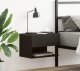 vidaXL Ścienny Stolik Nocny Czarny dąb Drewno drewnopochodne 1
