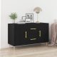 vidaXL Sideboard Czarny dąb Lite drewno dębowe Średni 1