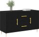 vidaXL Sideboard Czarny dąb Lite drewno dębowe Średni 2