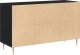 vidaXL Sideboard Czarny dąb Lite drewno dębowe Średni 6