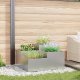 vidaXL Donica ogrodowa Szara Stal ocynkowana 100 x 100 x 48 cm Donice 1