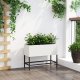 vidaXL Donica Biała Metalowa 60 x 26 x 45 cm Metalowa donica 3