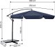Parasol ogrodowy składany 8 segmentowy 350 cm z pokrowcem Plonos PL-881 2