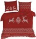 Pościel świąteczna z satyny bawełnianej NOEL 160X200 70X80X2 czerwona 3
