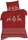 Pościel świąteczna z satyny bawełnianej NOEL 160X200 70X80X2 czerwona 4