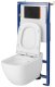 Zestaw podtynkowy Cersanit SET B627 TECH LINE OPTI, miska zawieszana CASPIA CleanOn, deska duroplastowa wolnoopadająca, przycisk OPTI B2 czarny mat (S701-651) 1