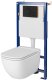 Zestaw podtynkowy Cersanit SET B627 TECH LINE OPTI, miska zawieszana CASPIA CleanOn, deska duroplastowa wolnoopadająca, przycisk OPTI B2 czarny mat (S701-651) 1