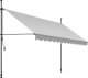 Markiza zaciskowa z korbą ręczną, regulowana wysokość - 350 x 180 cm, jasnoszary 1