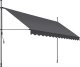 Markiza zaciskowa z korbą ręczną, regulowana wysokość - 400 x 180 cm, czarny/szary 1