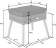 Podnóżek rattanowy Vibo 150kg - naturalny 7