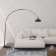 Lampa łukowa Arcus, stalowa, styl retro, 60W - czarny 2