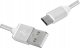 Kabel USB - Micro USB 1m, oplot, biały, LX8451 1