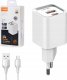 Ładowarka USB 20W PD QC3.0 kabel USB-A microUSB LDNIO A2318C_UM 1