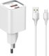 Ładowarka USB 20W PD QC3.0 kabel USB-A microUSB LDNIO A2318C_UM 1
