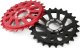 Zębatka BMX Peacock alu 6061, 25 zębów, czerwona anodowana 2