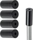 Końcówki pancerza przerzutki, aluminiowe 4 mm, 5 sztuk, czarne 1
