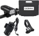 Lampka przednia Lezyne Mega Drive 2400+, 2400 lumenów, USB-C, czarna + Powerbank Infiniti Pack XL, walizka 1
