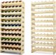Regał na wino drewniany modułowy RW10 06x11 Naturalny do 66 butelek 1