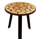Stolik z plastra drewna Żywica epoksydowa 58 cm x 58 cm x 3 cm Nogi 40 cm | Szlifowany, Lakierowany spód (matowy) PDOS_071707_Z02 1