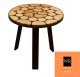 Stolik z plastra drewna Żywica epoksydowa 58 cm x 58 cm x 3 cm Nogi 40 cm | Szlifowany, Lakierowany spód (matowy) PDOS_071707_Z02 1