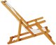 vidaXL Składany fotel plażowy z podłokietnikami, akacjowe i tekstylne 6