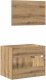 vidaXL 2-częściowy zestaw mebli łazienkowych, dąb artisan 8