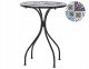 Beliani Stolik ogrodowy metalowy ø 60 cm czarny CIVITA 1