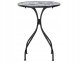 Beliani Stolik ogrodowy metalowy ø 60 cm czarny CIVITA 4
