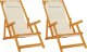 vidaXL Krzesła plażowe Zestaw 2 Kremowy Textilene 61.5 x 110 x 97 cm 2