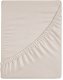 Satin sheet with elastic CREYA STRIPE, light brown, 200 x 200 + 25 cm, 100% cotton 1