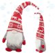 Skrzat krasnal świąteczny szary gnom z brodą pod choinkę 48cm miękki 1