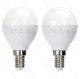 2 x Żarówka LED 12W 1170lm biała kulka G45 E14  zimna 1